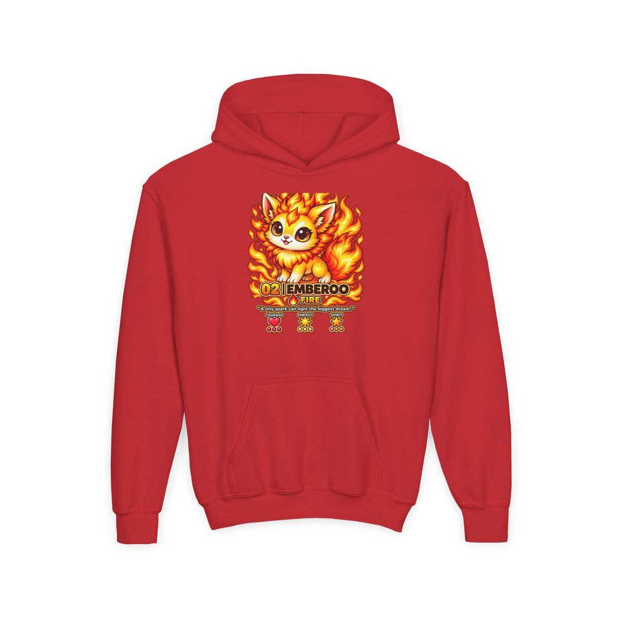 Emberoo #02 — Fire | Kawaii Hoodie