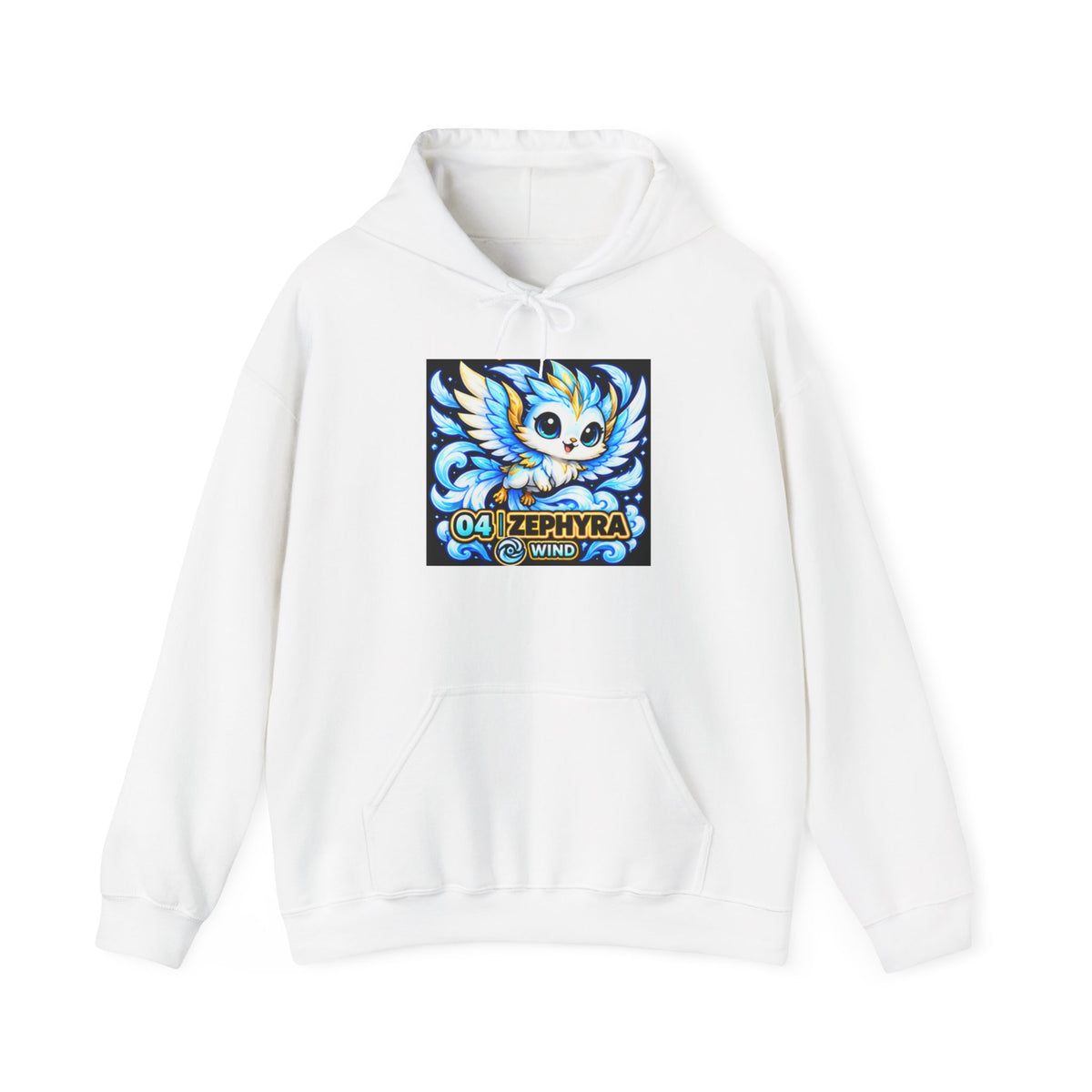 Zephyra Wind Sprite Hoodie — Cute Fantasy Creature Graphic Sweatshirt