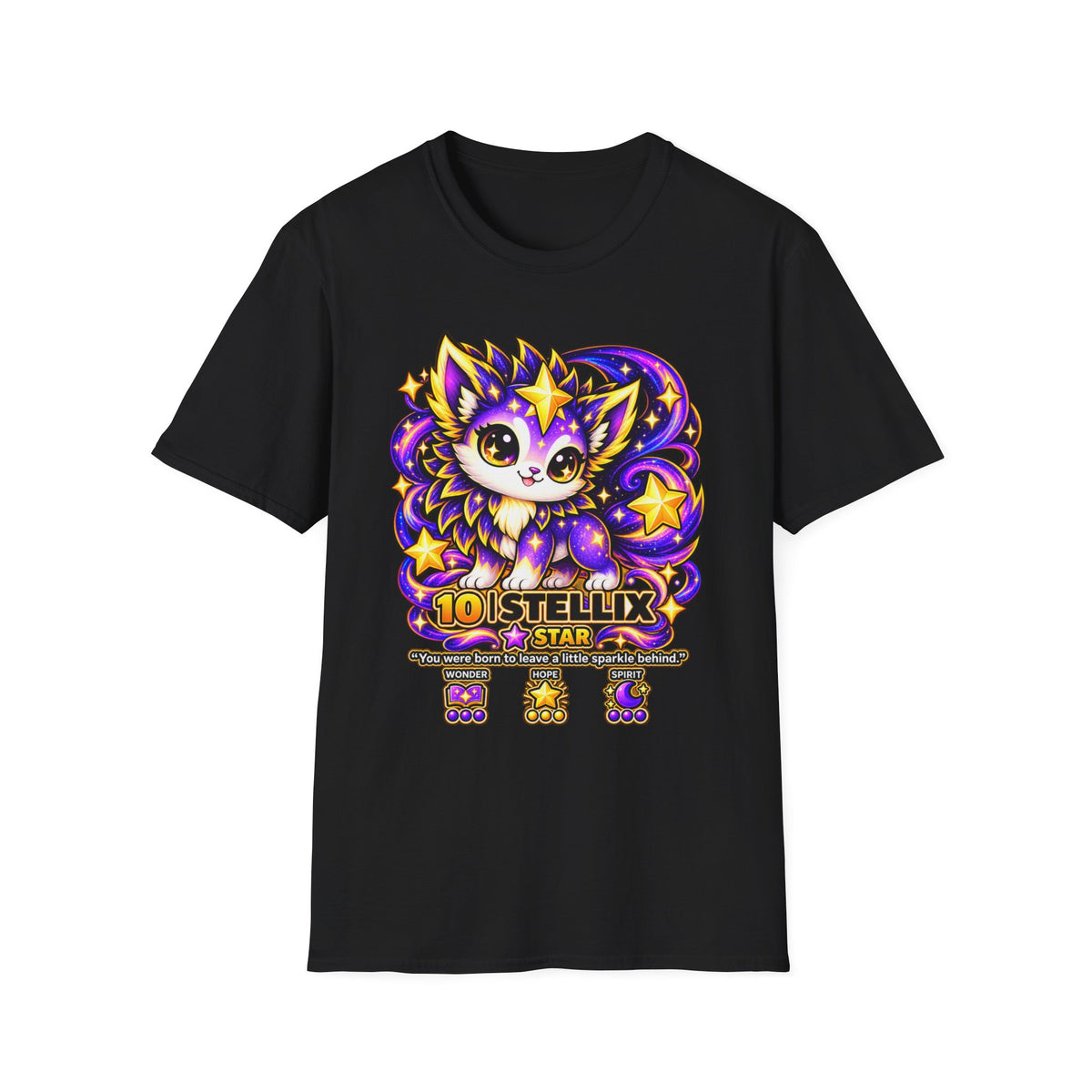 Magic Star Kitty T-Shirt — Cute Cosmic Cat Graphic Tee