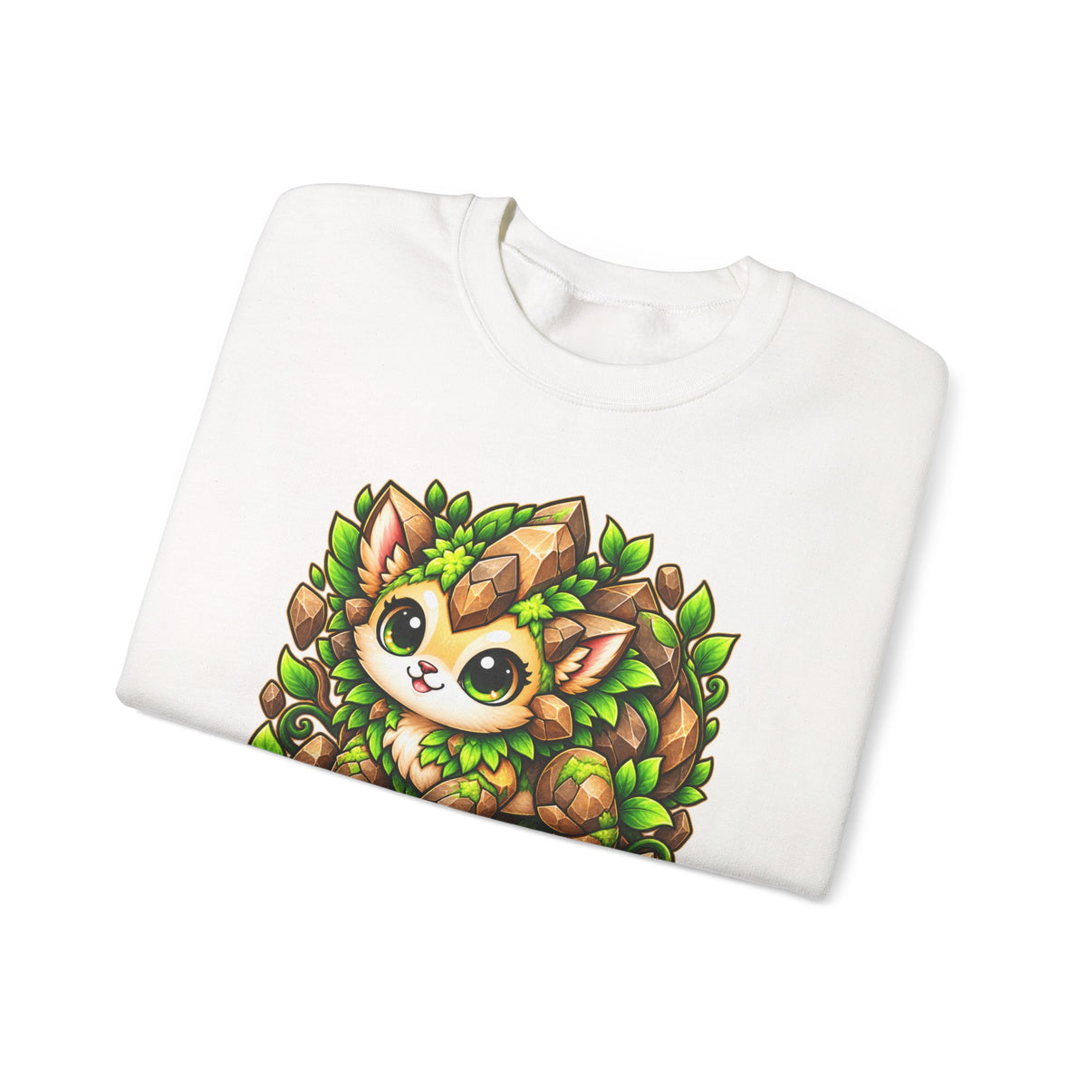 Crewneck Sweatshirt — TerraNox "Earth" Cute Forest Cat Gamer Design