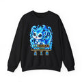Aquarius Water Cat Crewneck Sweatshirt — Cute Blue Zodiac Kitty Graphic