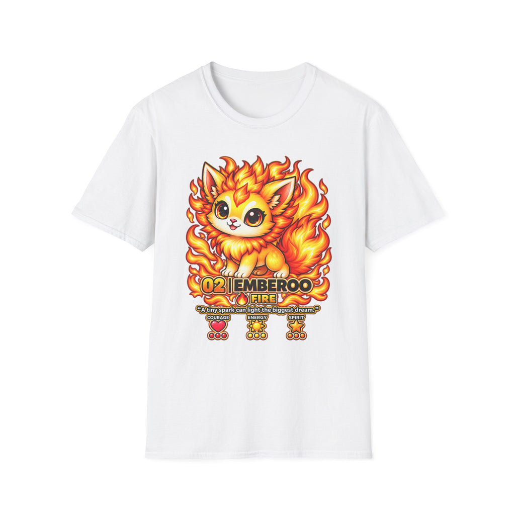 Fire Kitten T-Shirt — Cute Flame Fox Graphic Tee