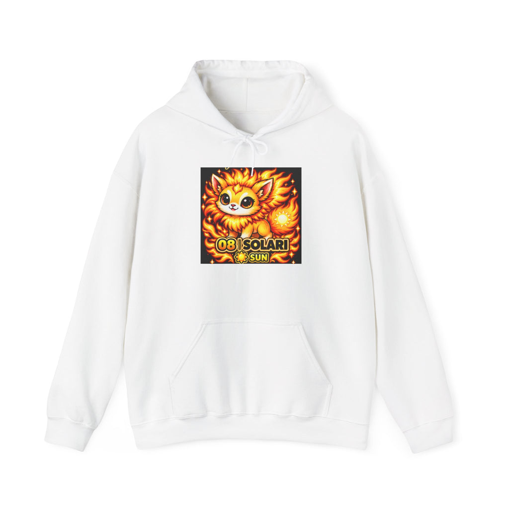 Sun Spirit Hoodie — Cute Solar Cat Illustration ("Ob! Solari")