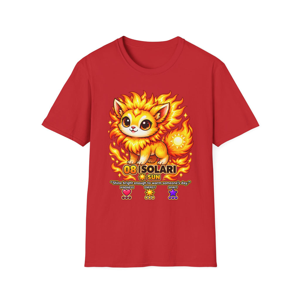 Sunfire Kitty T-Shirt — Cute Flame Fox Cat Graphic Tee