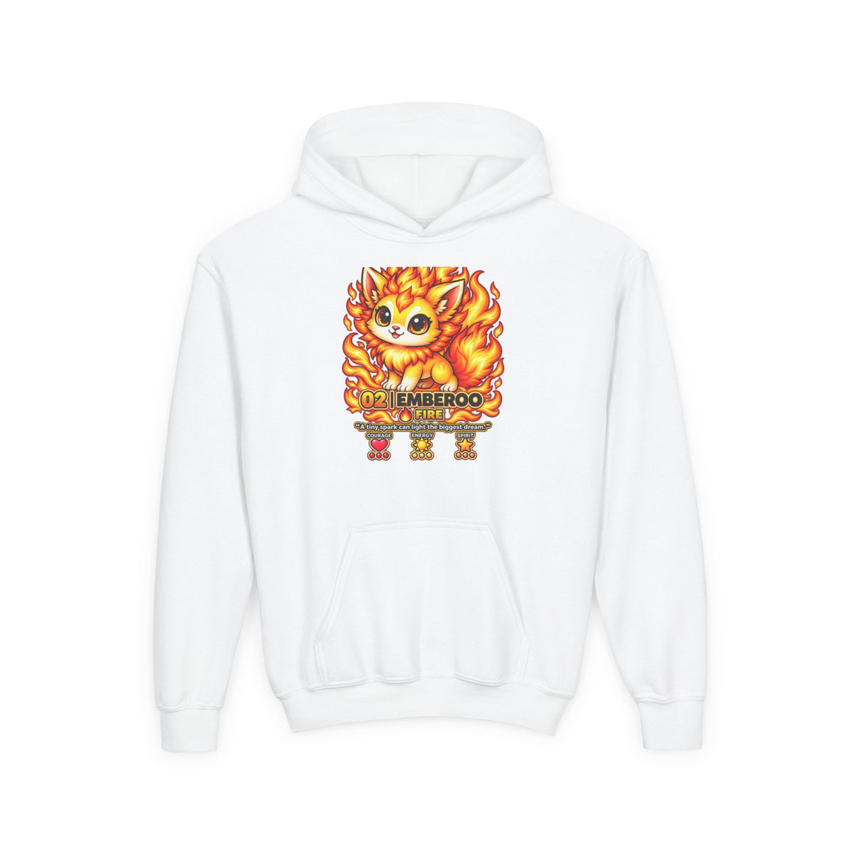 Emberoo #02 — Fire | Kawaii Hoodie
