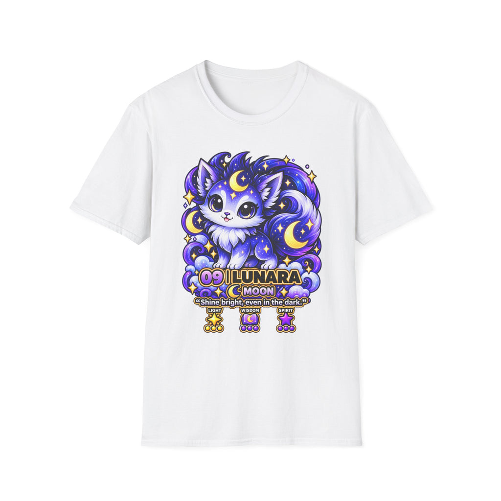 Moonlit Kitty T‑Shirt — Cute Lunar Cat Graphic Tee