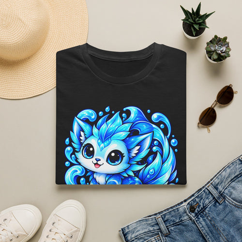 Aquarius Fox T-Shirt — Cute Blue Zodiac Kitty Graphic Tee