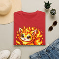 Fire Kitten T-Shirt — Cute Flame Fox Graphic Tee