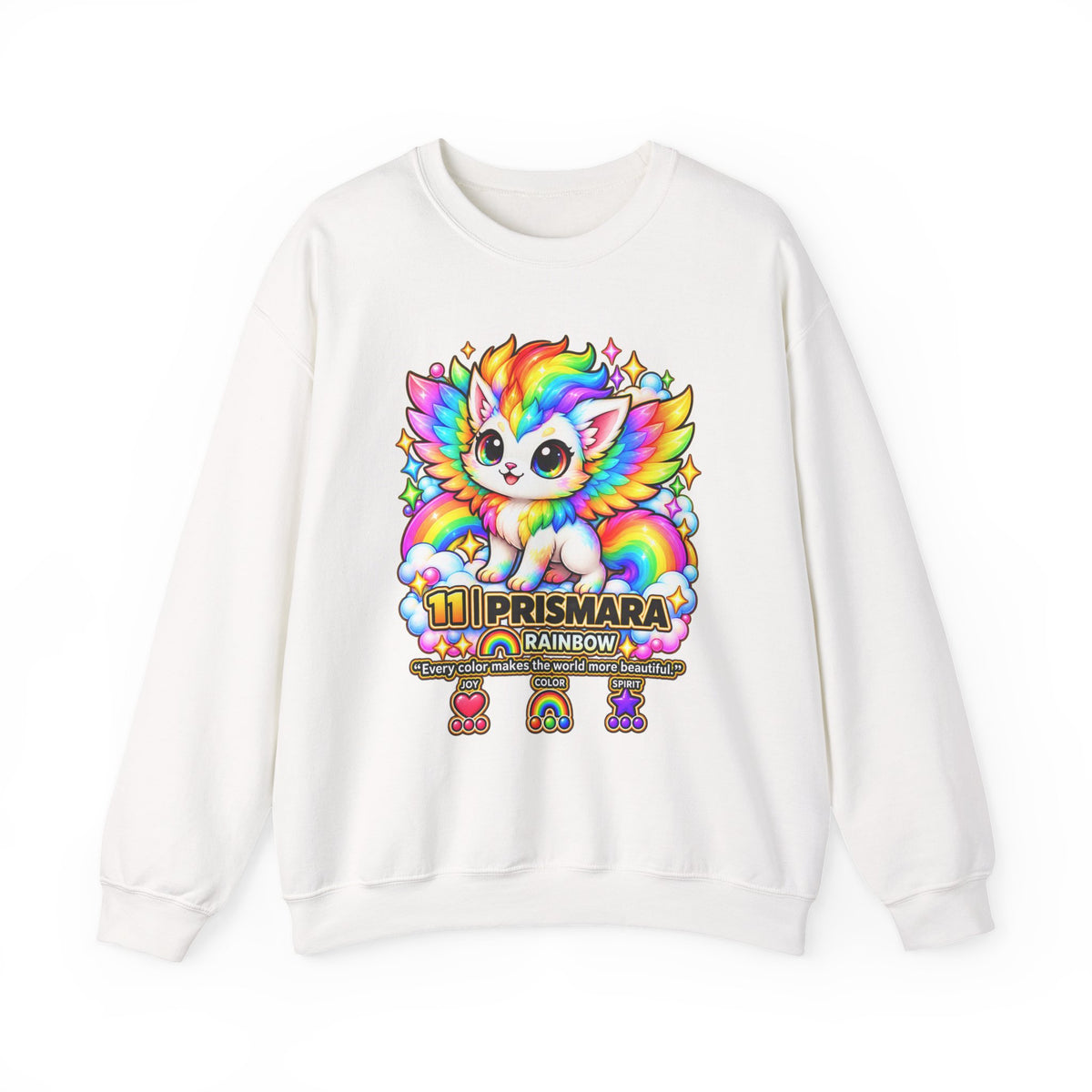 Rainbow Prismara Cute Winged Kitty Sweatshirt
