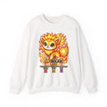 Sun Kitten Crewneck Sweatshirt — Cute 'Solari' Fire Cat Graphic
