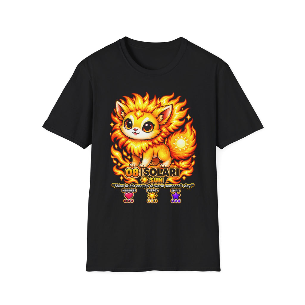 Sunfire Kitty T-Shirt — Cute Flame Fox Cat Graphic Tee