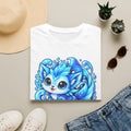 Aquarius Fox T-Shirt — Cute Blue Zodiac Kitty Graphic Tee