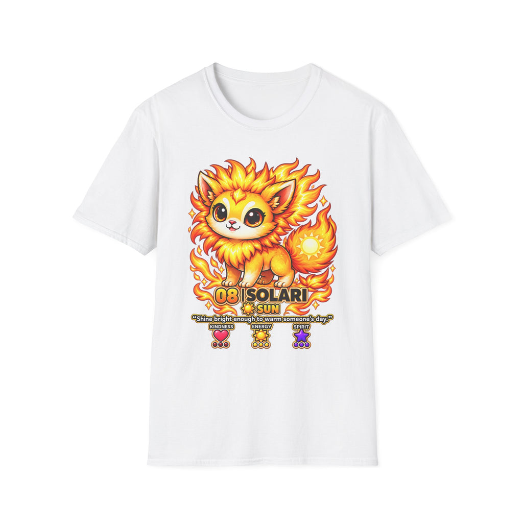 Sunfire Kitty T-Shirt — Cute Flame Fox Cat Graphic Tee